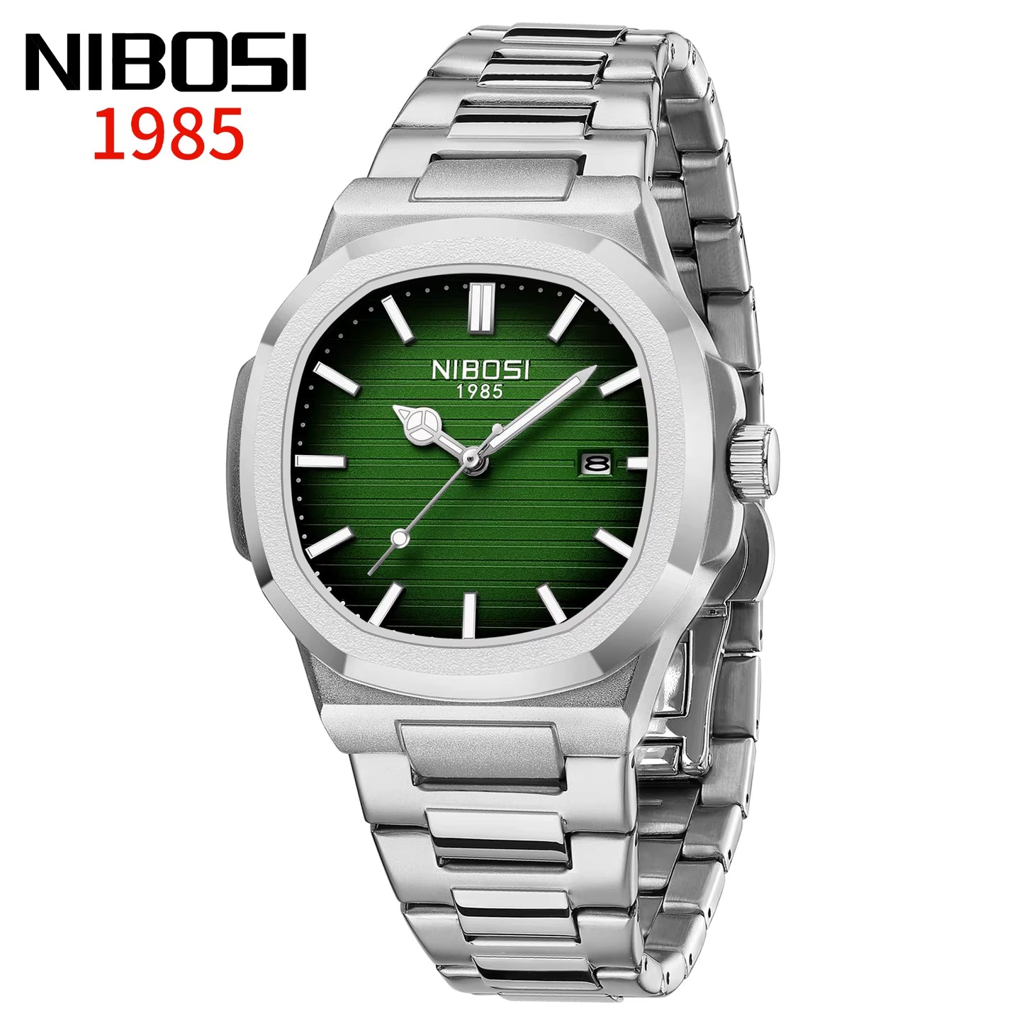 Brand Luxury Men Watch Stainless Steel Luminous Date Watch Rhombus Casual Luminous Watches for Men Relogios Masculino