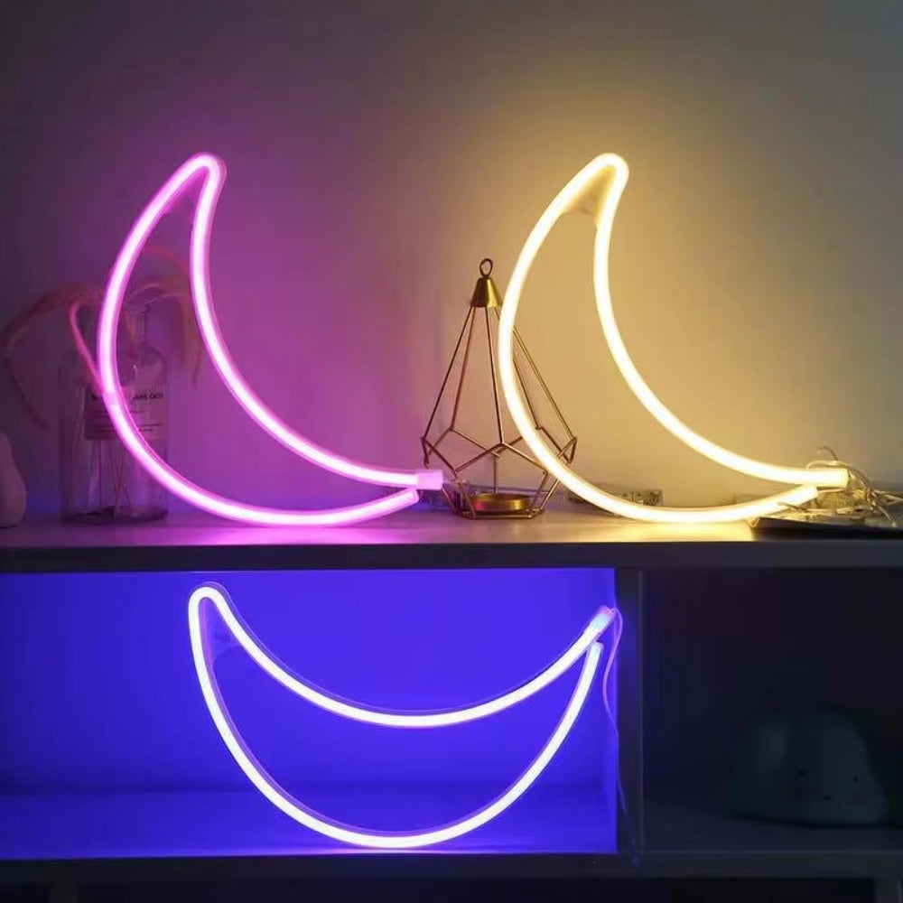 Neon Sign Lightning Battery/Usb Operated Clouds Lightning Moon Neon Led Sign for Children'S Room Party Home Bar Gift Decoration