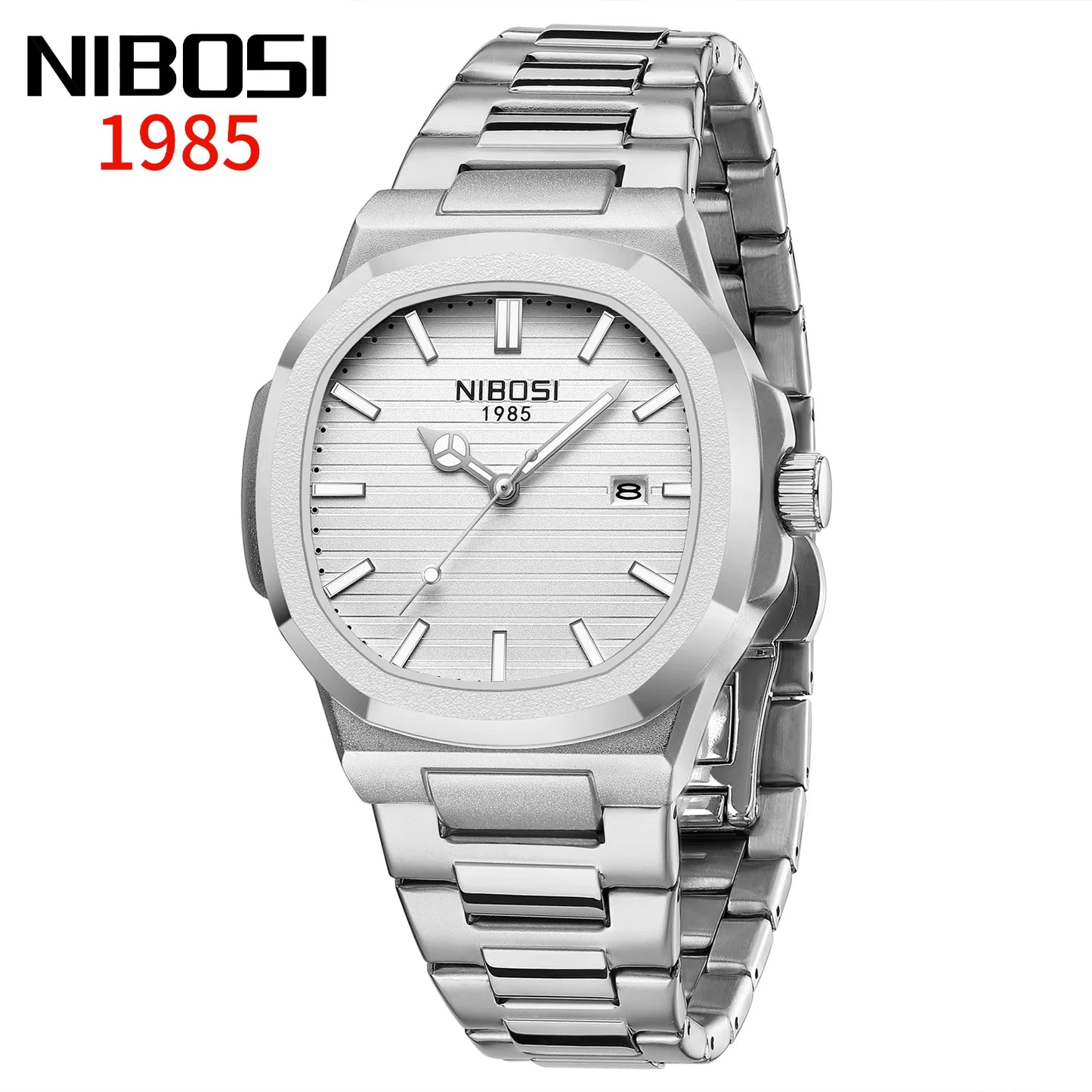 Brand Luxury Men Watch Stainless Steel Luminous Date Watch Rhombus Casual Luminous Watches for Men Relogios Masculino