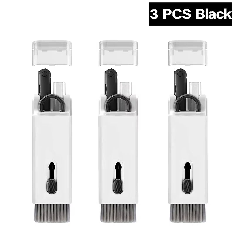 Multifunctional 7-In-1 Computer Keyboard Cleaner Brush Kit Earphone Cleaning Pen Phone Screen Cleaner Keycap Puller Kit