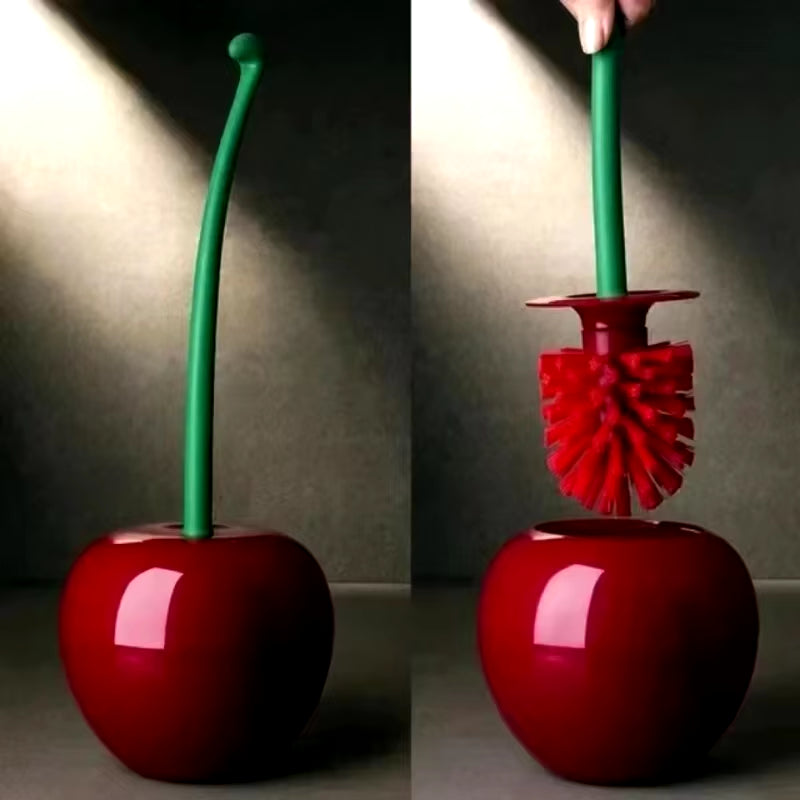 1Pc Red Toilet Brush Creative Lovely Cherry Shape Lavatory Toilet Brush Holder Set Toilet Holder Bathroom Accessories