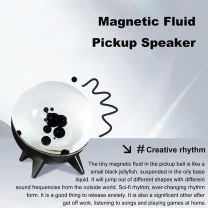 Dancing Ferrofluid Sound Visualizer with Music Rhythm Rechargeable Easy to Use Wireless Magnetic Pickup Music Rhythm Speaker