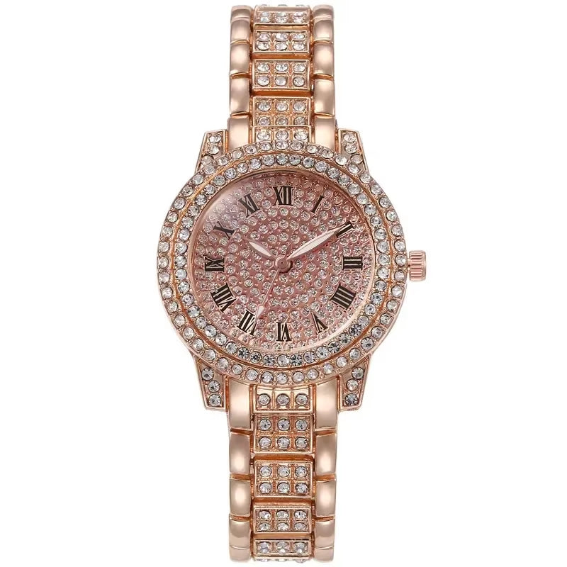 Luxury Shining Diamond Watch Women Brand Quartz Gold Bracelet Watches Ladies Zircon Crystal Top Elegant Wristwatch Clock Gifts