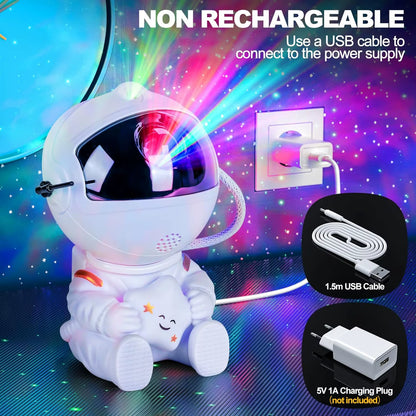 Astronaut Starry Sky Projector Adult Night Light Star Projector LED Astronaut Lamp Galaxy Projector for Bedroom Playroom