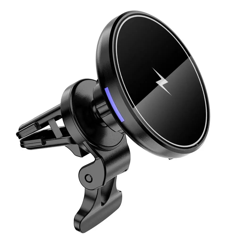 Magnetic Wireless Car Charger Air Vent Mount Compatible with for Mag-Safe for Mobile Phone Fast Charging Car Phone Holder