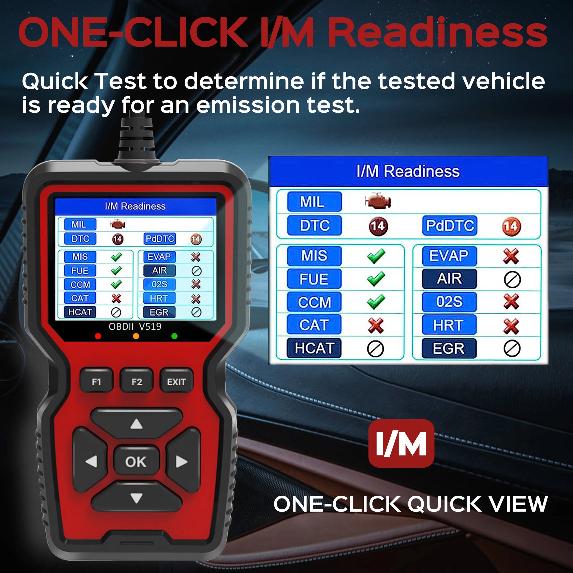 OBD2 Scanner Live Data Professional Mechanic OBDII Diagnostic Code Reader Tool for Check Engine Light