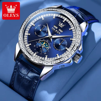 Automatic Mechanical Watch for Men High Quality Stainless Steel Waterproof Moon Phase Men'S Wristwatches Original Watches