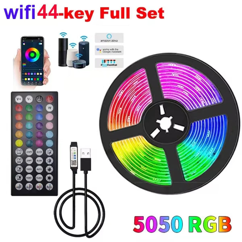 Rgb Led Strip Bluetooth 5050 Usb 5V Led Lights Chain 5M 10M Backlight Tape Ice String Tira Led Wifi Led Wall Room Ribbon Band