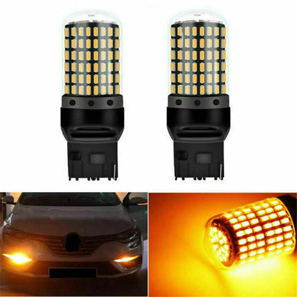 2 Pcs Led Flashing Light for Car Canbus Py21W 5W P21W Bau15S 1156 BA15S T20 W21/5W 3157 1157 Bulb 144Smd Signal Lamp Assembly