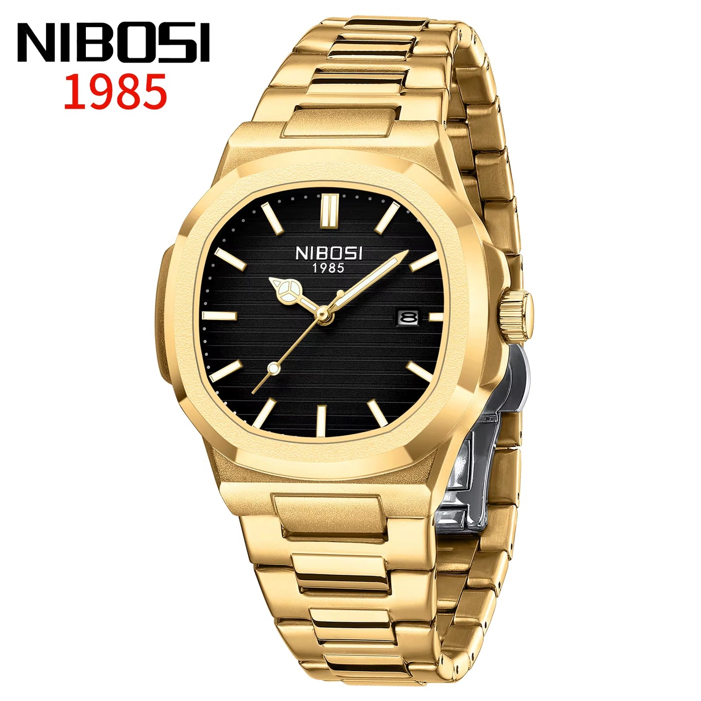 Brand Luxury Men Watch Stainless Steel Luminous Date Watch Rhombus Casual Luminous Watches for Men Relogios Masculino